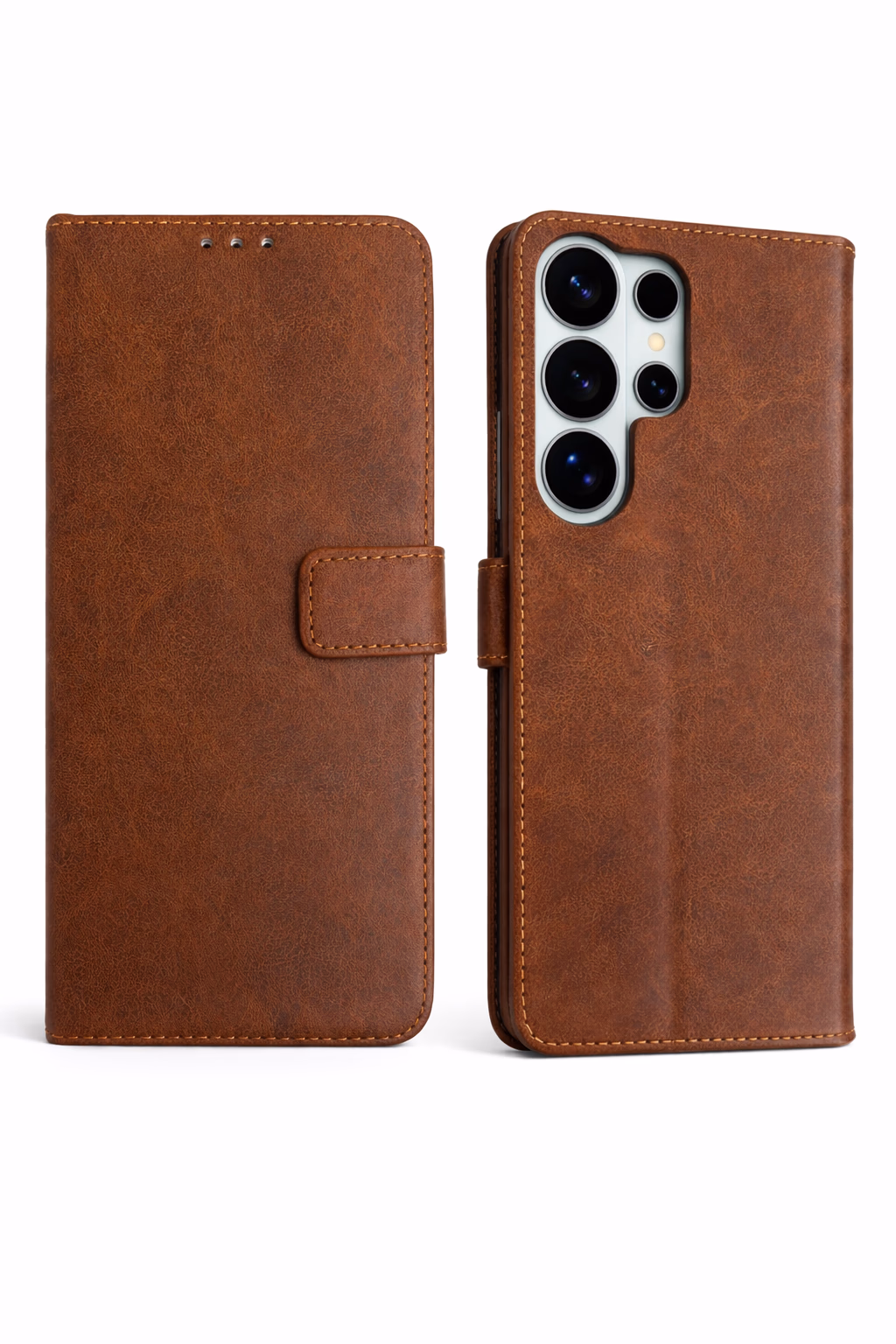 Samsung S26 Ultra - Classic Leather Wallet - Brown